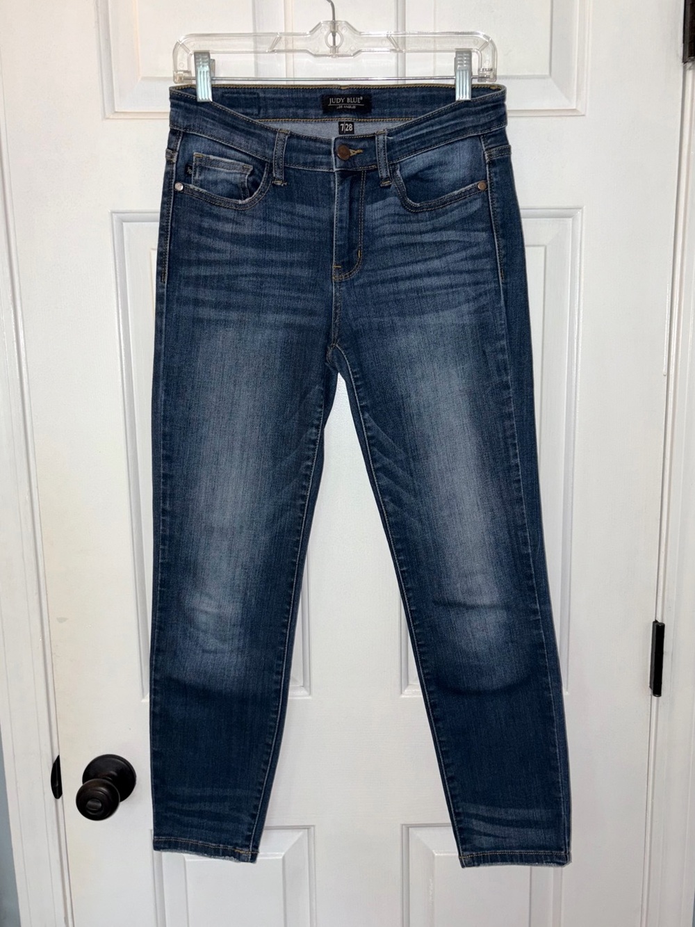 Judy Blue Dark Faded Wash Skinny Mid Rise Jeans
